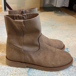 Zara Kids Brown Suede Boots